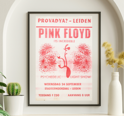 Pink Floyd - Stadsgehoorzal Leiden Netherlands September 24 1969 - Live Concert Poster Wall Art Print - 249022
