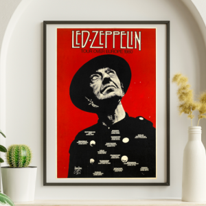 Led Zeppelin - Tour Over Europe 1980 – Live Concert Poster Wall Art Print - 156013