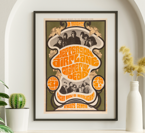 Grateful Dead w Jefferson Airplane - O'Keefe Centre Toronto Canada July 31 1967 BG-74 - Live Concert Poster Wall Art Print - 142011