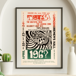 Grateful Dead - Longshoremens Hall SF CA April 22 1966 - Live Concert Poster Wall Art Print - 142013