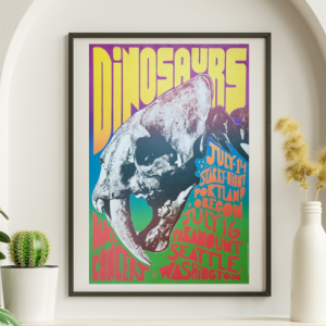 Dinosaurs - Portland OR July 14 1983 – Live Concert Poster Wall Art Print - 132002