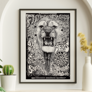 Grateful Dead - Fillmore West SF CA BG-134 August 27 1968 - Live Concert Poster Wall Art Print - 142014