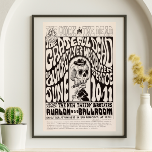 Grateful Dead - Avalon Ballroom SF CA June 10 1966 FD-12 - Live Concert Poster Wall Art Print - 142017