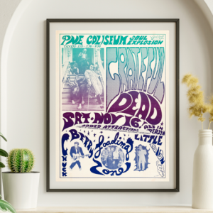 Grateful Dead - PNE Coliseum Vancouver Canada November 16 1968 – Live Concert Poster Wall Art Print - 142019