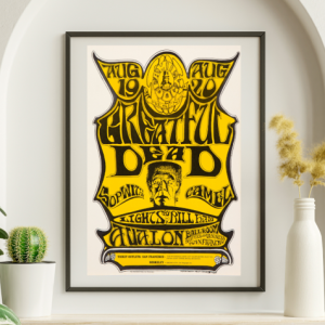 Grateful Dead - Avalon Ballroom SF CA August 19 1966 FD-22 - Live Concert Poster Wall Art Print - 142023