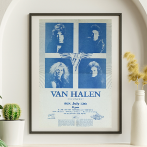Van Halen - Dane County Memorial Coliseum Madison WI July 12 1981 – Live Concert Poster Wall Art Print - 260001