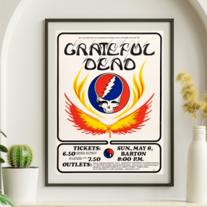 Grateful Dead - Barton Hall Cornell Ithaca NY May 8 1977 – Live Concert Poster Wall Art Print - 142024