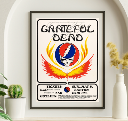 Grateful Dead - Barton Hall Cornell Ithaca NY May 8 1977 – Live Concert Poster Wall Art Print - 142024
