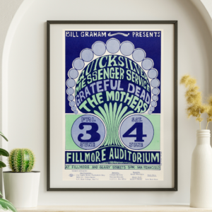 Grateful Dead - Fillmore Aud SF CA June 3 1966 BG-9 - Live Concert Poster Wall Art Print - 142040