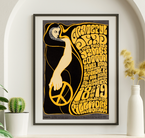 Grateful Dead - Fillmore SF CA November 18 1966 BG-38 - Live Concert Poster Wall Art Print - 142044