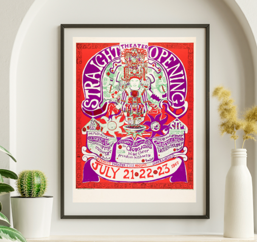 Grateful Dead - Straight Theater Opening SF CA July 21 1967 – Live Concert Poster Wall Art Print - 142051
