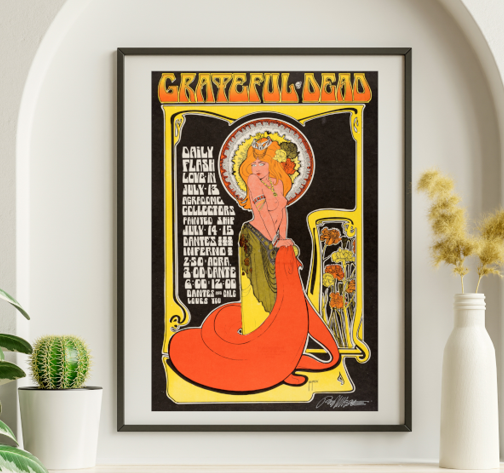 Grateful Dead - Dantes Inferno Vancouver Canada July 14 1967 - Live Concert Poster Wall Art Print - 142052