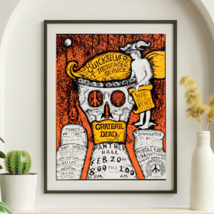 Grateful Dead - Panther Hall Fort Worth TX February 20 1970 – Live Concert Poster Wall Art Print - 142060