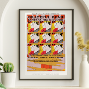 Grateful Dead - NV Ice Rink Las Vegas NV March 29 1969 - Live Concert Poster Wall Art Print - 142063