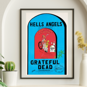 Grateful Dead - Anderson Theater NY Hells Angels November 23 1970 - Live Concert Poster Wall Art Print - 142069