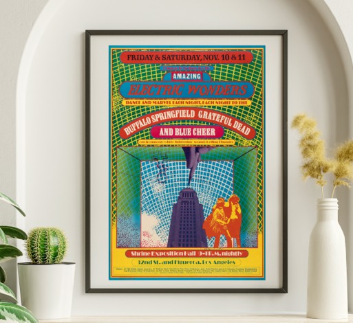 Grateful Dead - Shrine Exposition Hall Los Angeles CA November 10 1967 - Live Concert Poster Wall Art Print - 142076