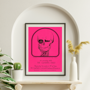 Grateful Dead - McGraw Hall Evanston IL November 1 1973 Pink – Live Concert Poster Wall Art Print - 142086