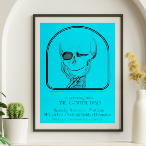 Grateful Dead - McGraw Hall Evanston IL November 1 1973 BLUE – Live Concert Poster Wall Art Print - 142087