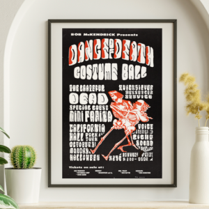 Grateful Dead - California Hall SF CA - Dance of Death October 31 1966 – Live Concert Poster Wall Art Print - 142091