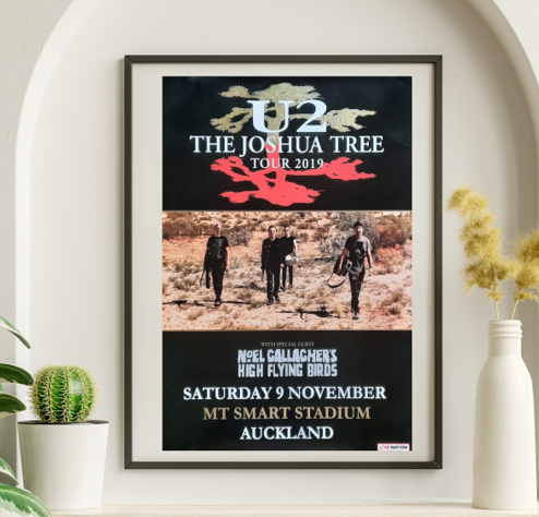 U2 - MT Smart Stadium Aukland NZ November 9 2019 – Live Concert Poster Wall Art Print - 236003
