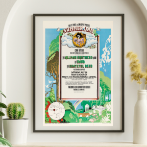 Grateful Dead - Watkins Glen NY July 28 1973 – Live Concert Poster Wall Art Print - 142098