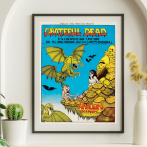 Grateful Dead - Aragon Ballroom Chicago IL July 3 1970 – Live Concert Poster Wall Art Print - 142103