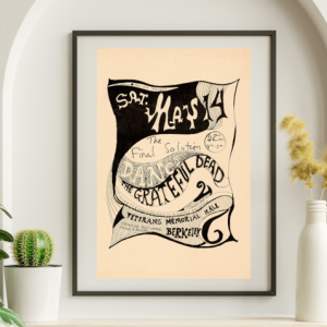 Grateful Dead - Veterans Memorial Hall Berkeley CA May 14 1966 – Live Concert Poster Wall Art Print - 142105
