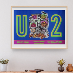U2 w Public Enemy - Oakland Stadium Oakland CA November 7 1992 – Live Concert Poster Wall Art Print - 236004