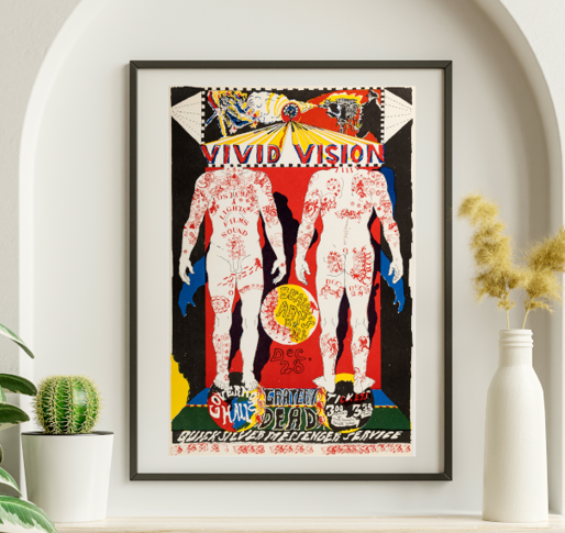 Grateful Dead - Governors Hall CA Beaux Art's Ball December 28 1966 – Live Concert Poster Wall Art Print - 142108