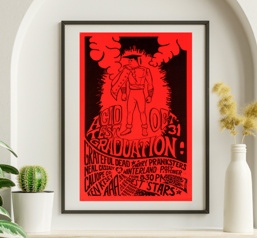 Grateful Dead - Acid Test Graduation Winterland SF CA October 31 1966 – Live Concert Poster Wall Art Print - 142110