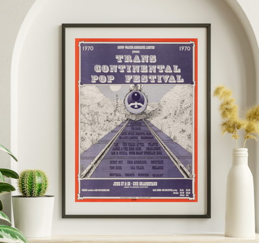 Grateful Dead w Janis Joplin Festival Express Canada June 27 1970 – Live Concert Poster Wall Art Print - 142112