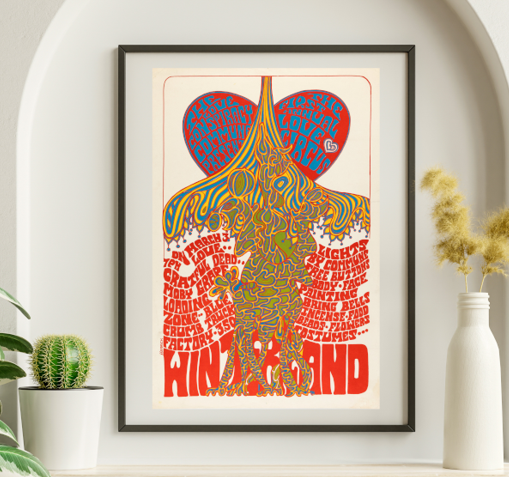 Grateful Dead - Love Circus Winterland SF CA March 3 1967 – Live Concert Poster Wall Art Print - 142115