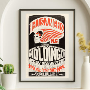 Janis Joplin w Merry Pranksters - Sokol Hall San Francisco CA November 12 1966 – Live Concert Poster Wall Art Print - 265017