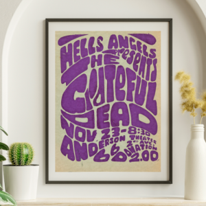 Grateful Dead - Anderson Theater NY Hells Angels HB November 23 1970 – Live Concert Poster Wall Art Print - 142117