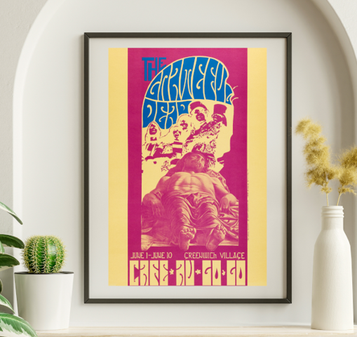 Grateful Dead - Cafe Au-Go-Go NY June 1 1967 – Live Concert Poster Wall Art Print - 142119