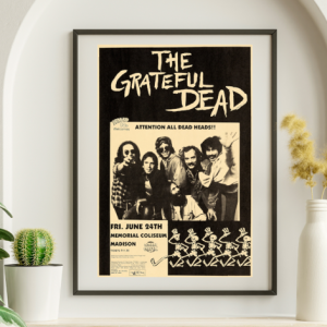 Grateful Dead - Memorial Coliseum Madison WI June 24 1983 – Live Concert Poster Wall Art Print - 142130