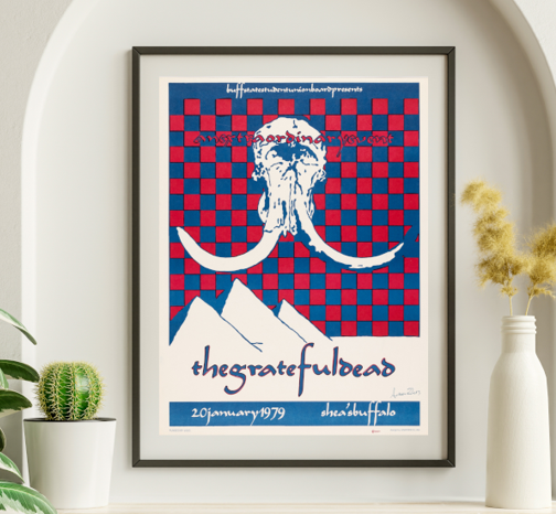 Grateful Dead - Sheas Stadium Buffalo NY January 20 1979 – Live Concert Poster Wall Art Print - 142136