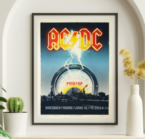 AC/DC - Dresden Germany June 16 2024 – Live Concert Poster Wall Art Print - 104010