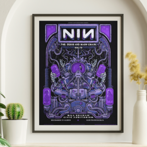 Nine Inch Nails - Bill Graham Civic SF CA December 3 2018 – Live Concert Poster Wall Art Print - 168005