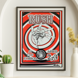 Rush - LA Forum CA April 2 1990 - Live Concert Poster Wall Art Print - 253001