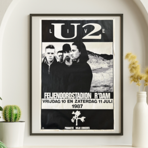U2 - Feijenoordstadion Rotterdam NE July 11 1987 – Live Concert Poster Wall Art Print - 236006