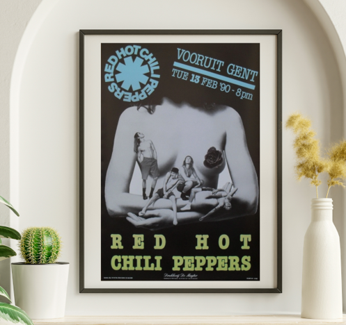 Red Hot Chili Peppers - Vooruit Gent NE February 13 1990 – Live Concert Poster Wall Art Print - 181008