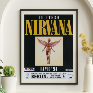 Nirvana - Die Halle Weissensee Berlin Germany March 15 1994 – Live Concert Poster Wall Art Print - 231002