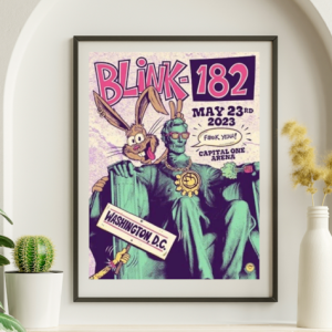 Blink-182 - Capital One Arena Washington DC May 23 2023 – Live Concert Poster Wall Art Print - 118008