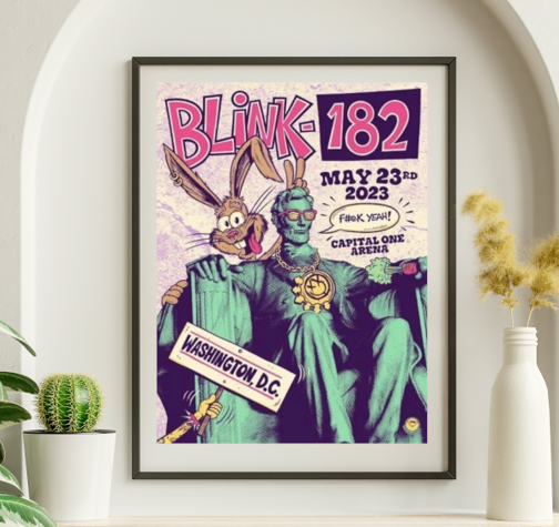 Blink-182 - Capital One Arena Washington DC May 23 2023 – Live Concert Poster Wall Art Print - 118008