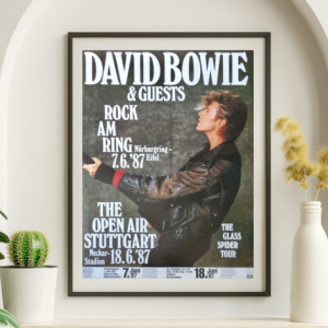 David Bowie - Neckar Stadion Stuttgart Germany June 7 1987 – Live Concert Poster Wall Art Print - 128003