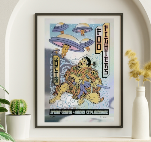 Foo Fighters - Sprint Center Kansas City MO October 12 2018 FOIL – Live Concert Poster Wall Art Print - 137009