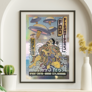 Foo Fighters - Sprint Center Kansas City MO October 12 2018 FOIL-2 – Live Concert Poster Wall Art Print - 137010