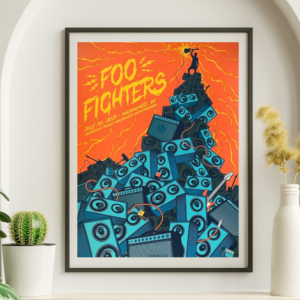 Foo Fighters - American Family Amphitheater Milwaukee WI July 30 2021 – Live Concert Poster Wall Art Print - 137013
