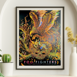 Foo Fighters - BMO Stadium Los Angeles CA August 11 2024 FOIL – Live Concert Poster Wall Art Print - 137014